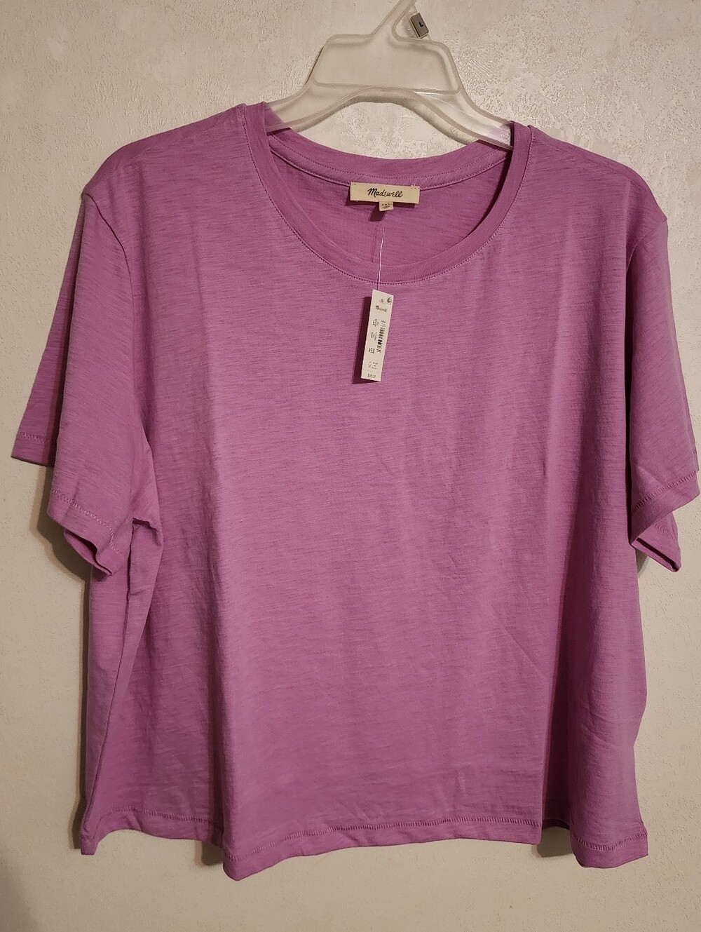 Madewell The Easy Crop Crewneck Tee Pima Cotton Warm Wisteria Size XXL NWT